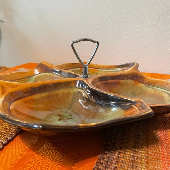 Maurice of California pottery divided serving dish - Picture 2 of 5